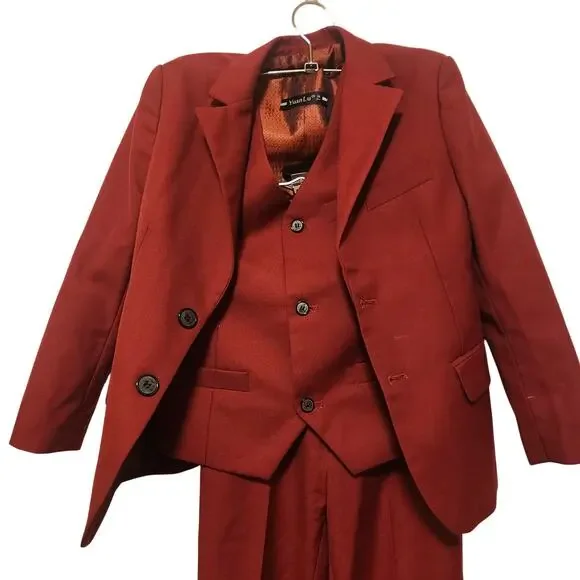 Yuan Lu Slim Fit 3 piece Boys Suit Size 7